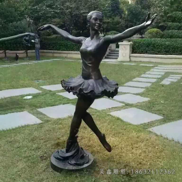 跳芭蕾舞别墅人物铜雕