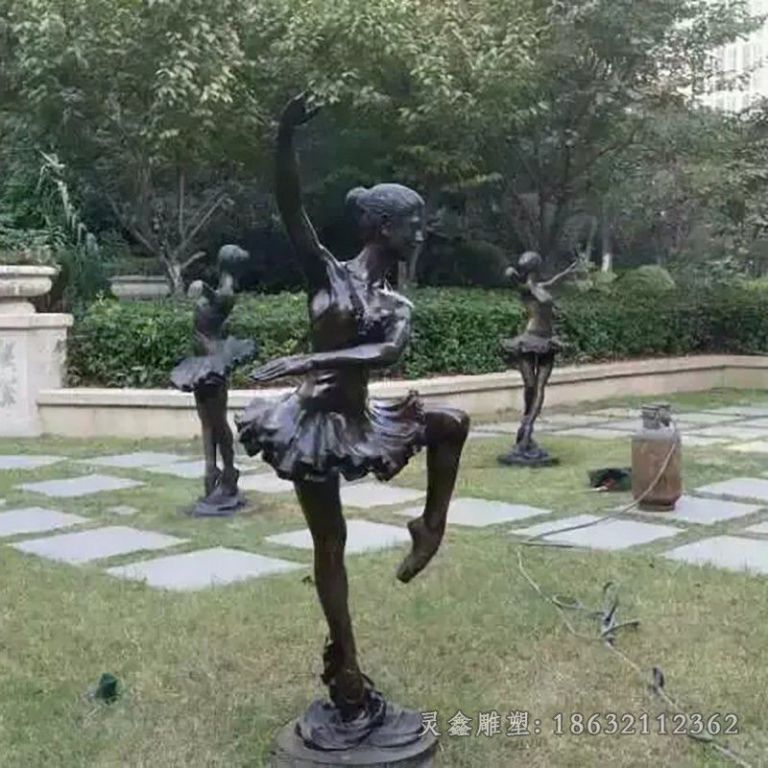跳芭蕾舞商场人物铜雕