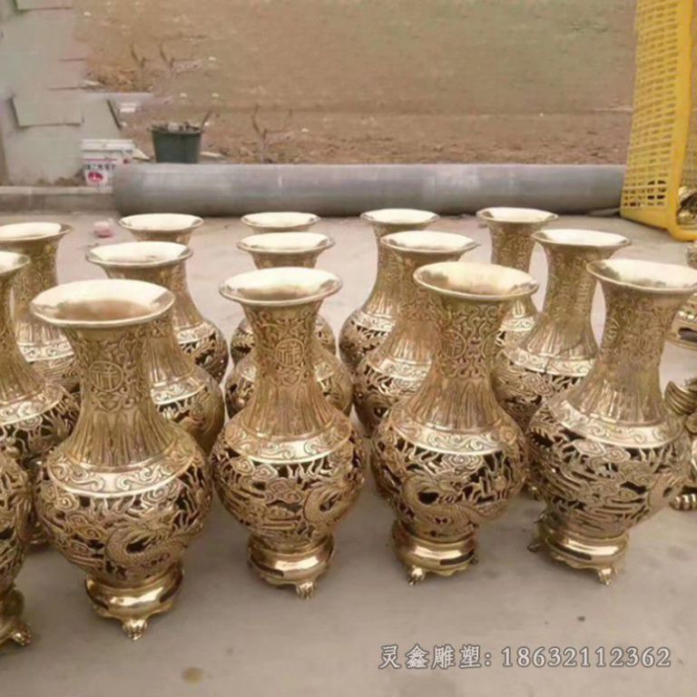 抽象花瓶校园景观铜雕