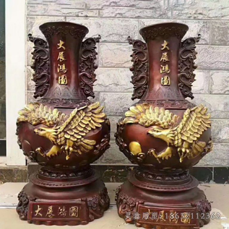抽象花瓶公园景观铜雕