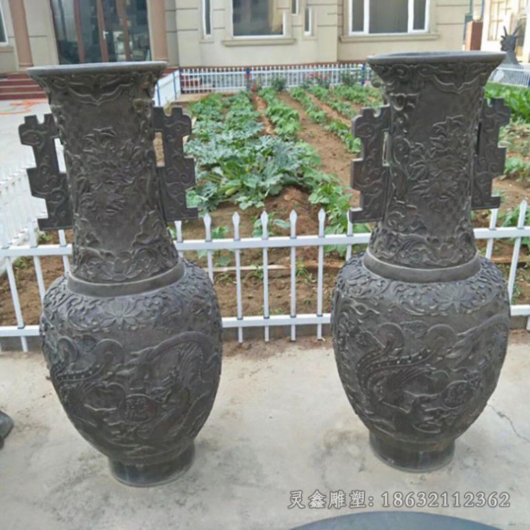 抽象花瓶户外景观铜雕