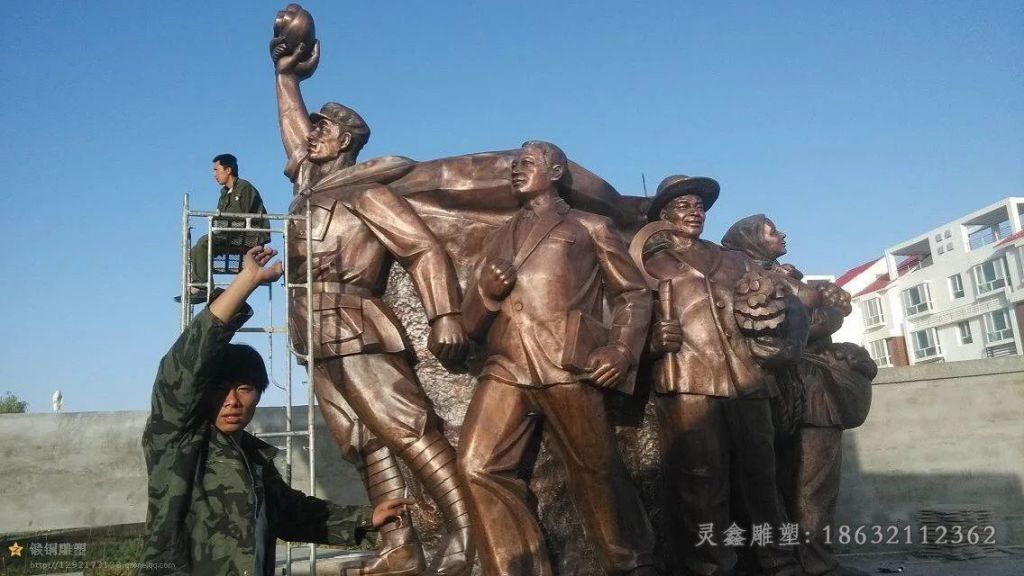 伟人广场景观铜雕