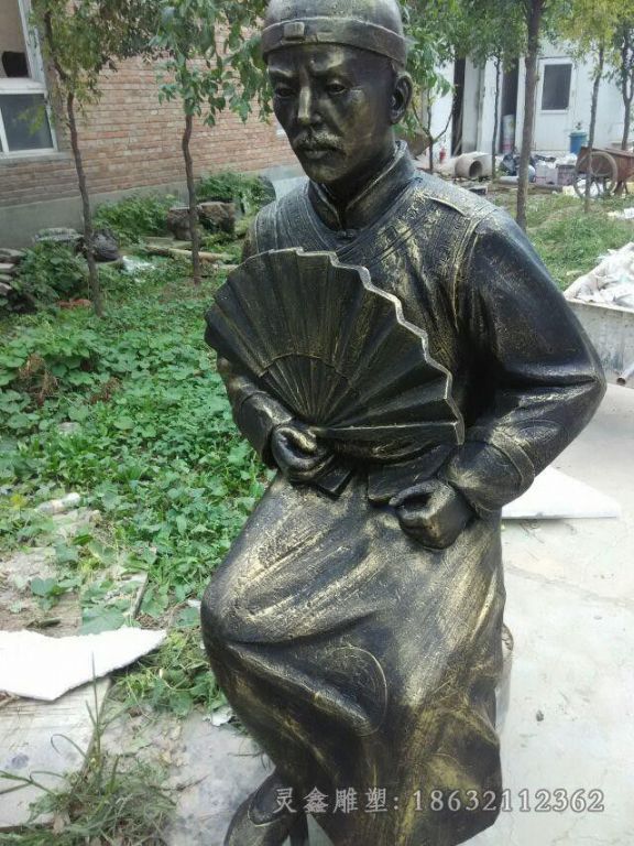 街边老人小品景观铜雕