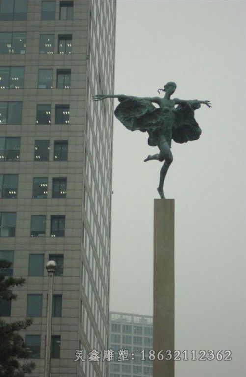 广场女神人物景观铜雕