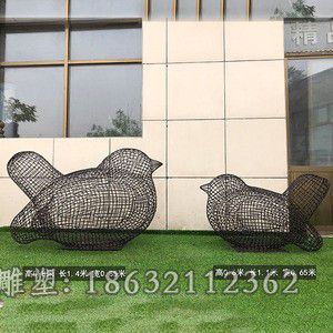 镂空小鸟不锈钢景观雕塑