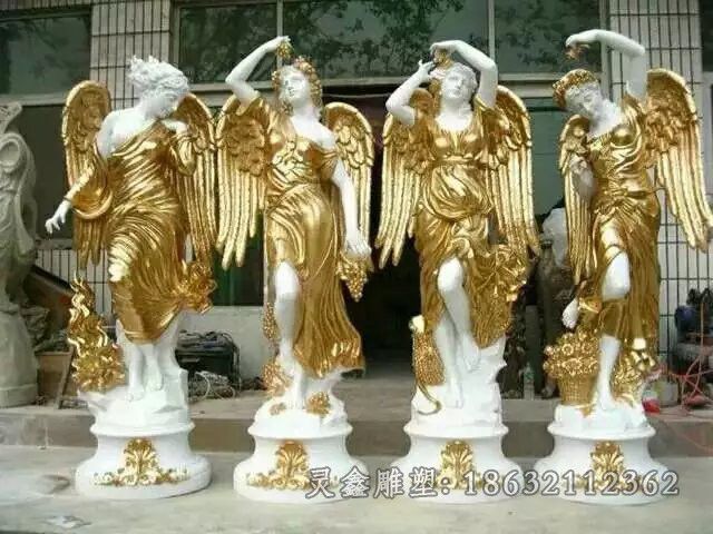 四季神人物抽象铜雕