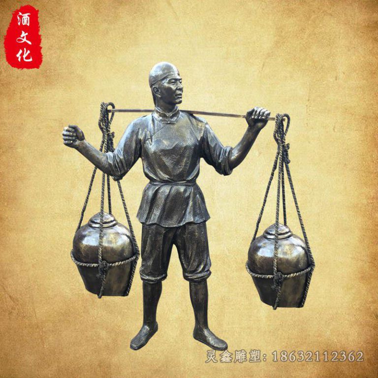 酒文化公园景观铜雕