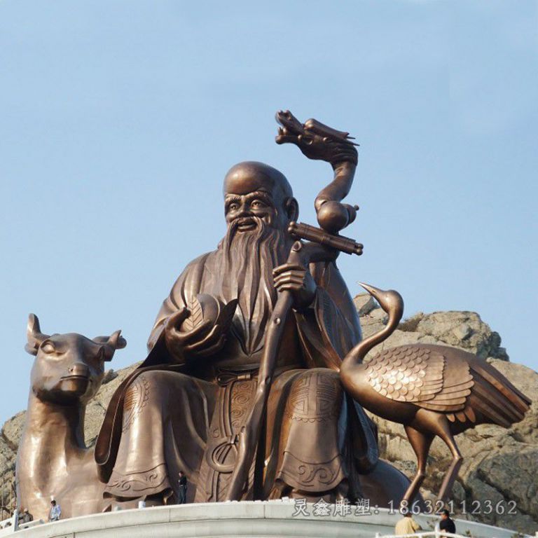 童子祝寿景观抽象铜雕