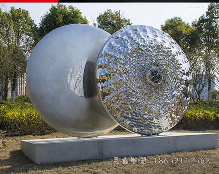 不锈钢抽象标志景观雕塑