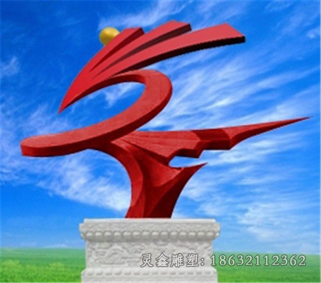 不锈钢企业彩绘景观雕塑