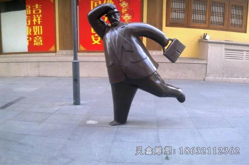 西方人物街边小品铜雕