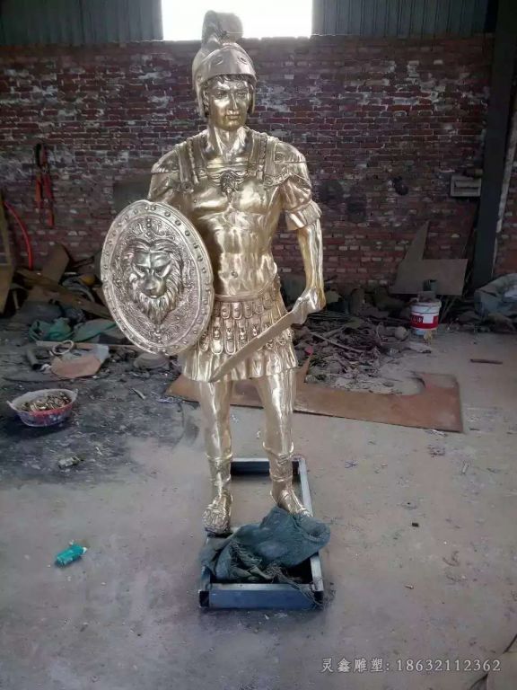 西方战士园林景观铜雕
