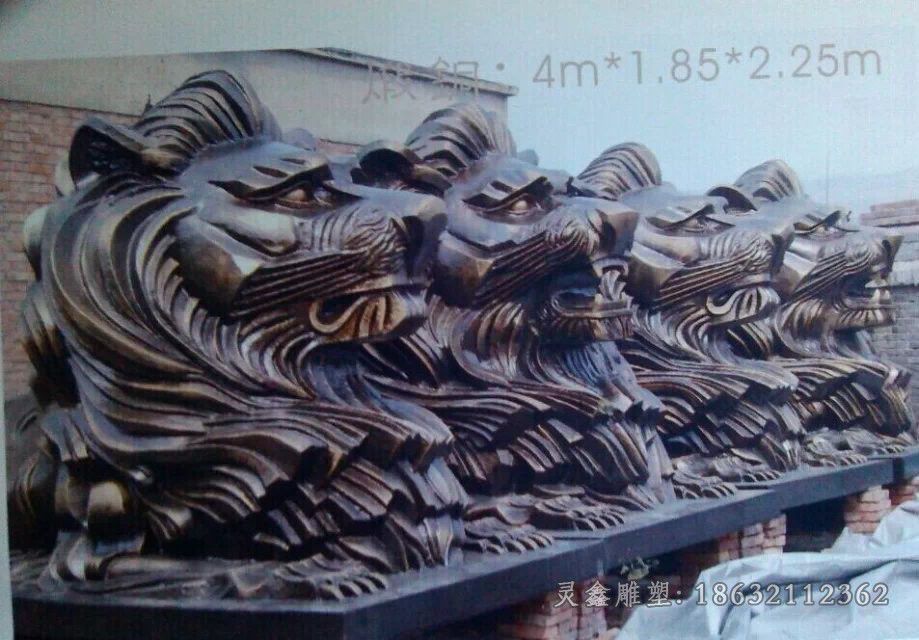 西洋狮子动物景观铜雕