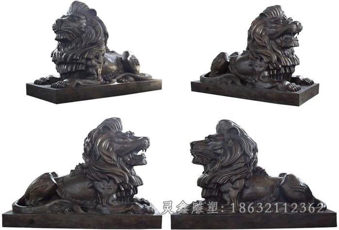 西洋狮子景观动物铜雕