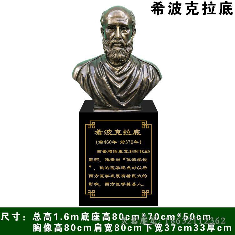 希波克拉底人物景观铜雕