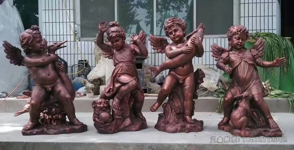 小天使园林人物铜雕