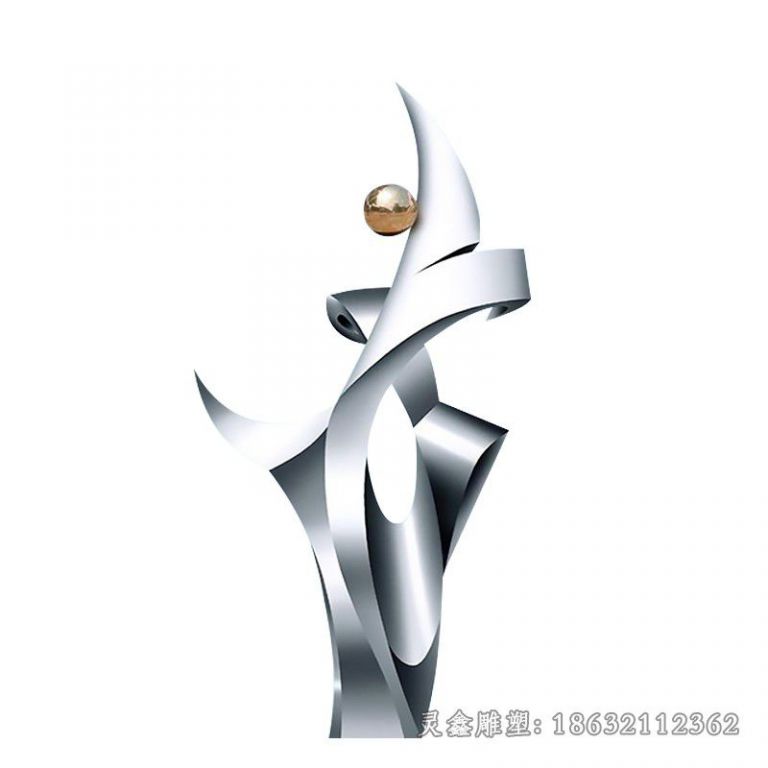 镜面不锈钢景观标志雕塑