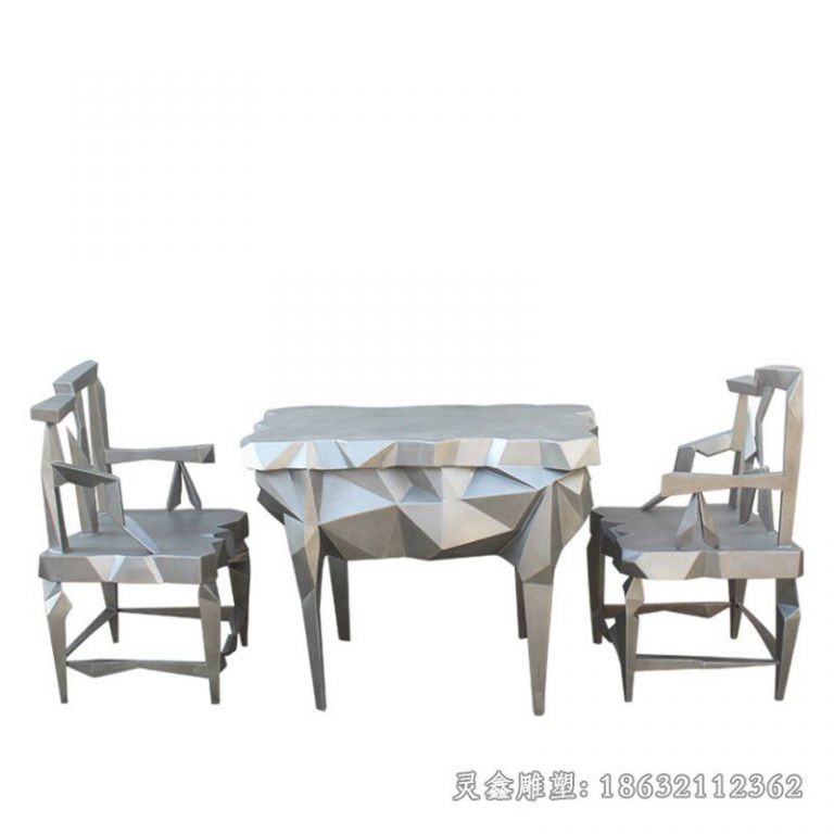 不锈钢座椅公园景观雕塑