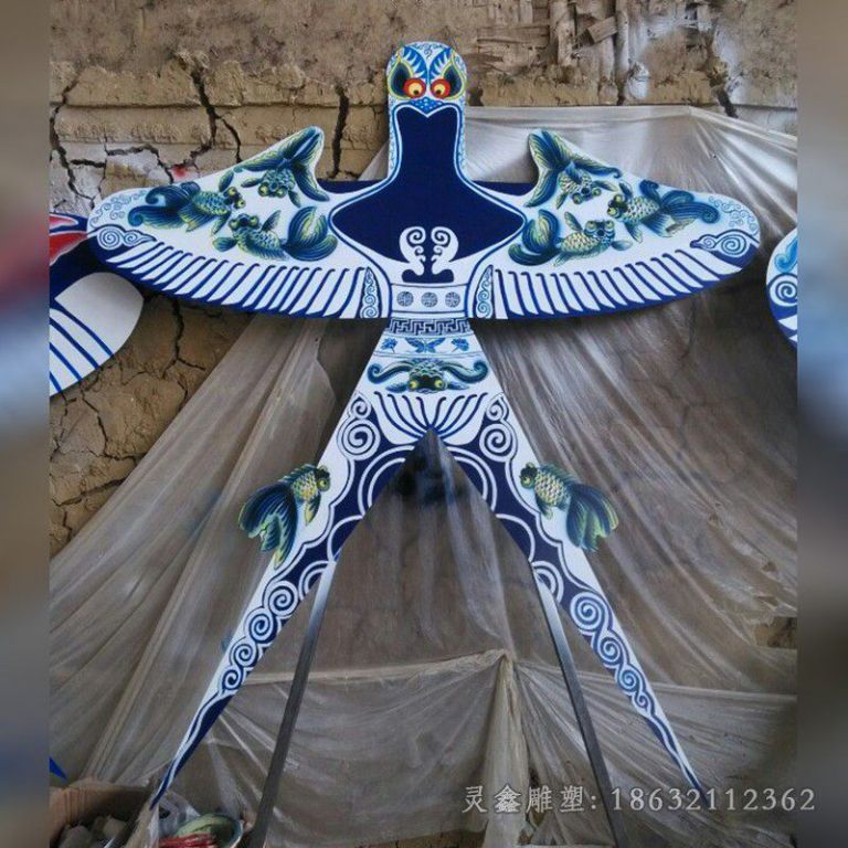 不锈钢仿真风筝景观雕塑