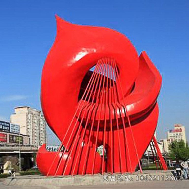 不锈钢大型抽象景观雕塑
