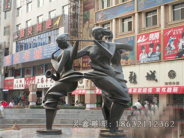 音乐人物街边景观铜雕