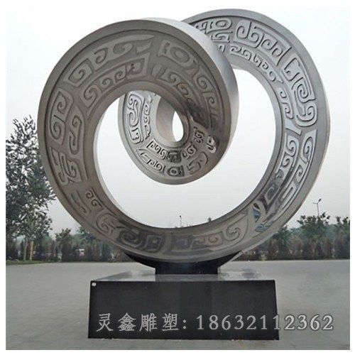 异形圆环不锈钢抽象雕塑