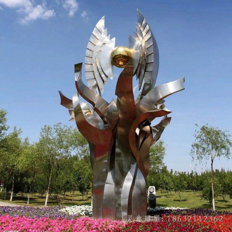 不锈钢抽象异形景观雕塑