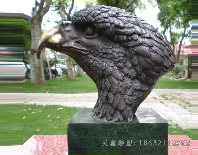 鹰头动物景观抽象铜雕