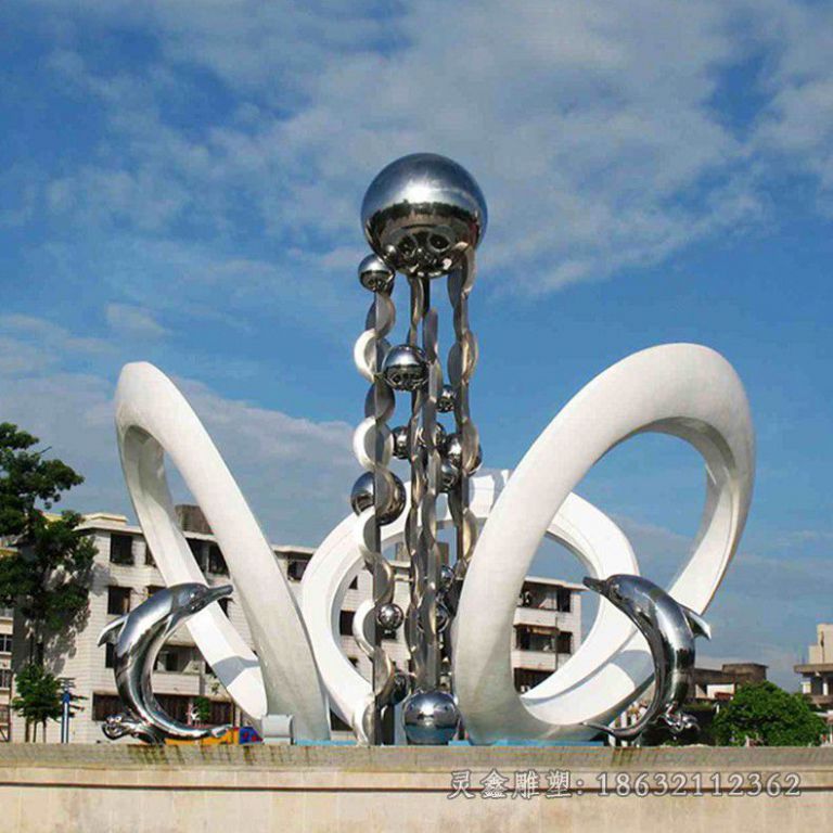 金属抽象景观不锈钢雕塑