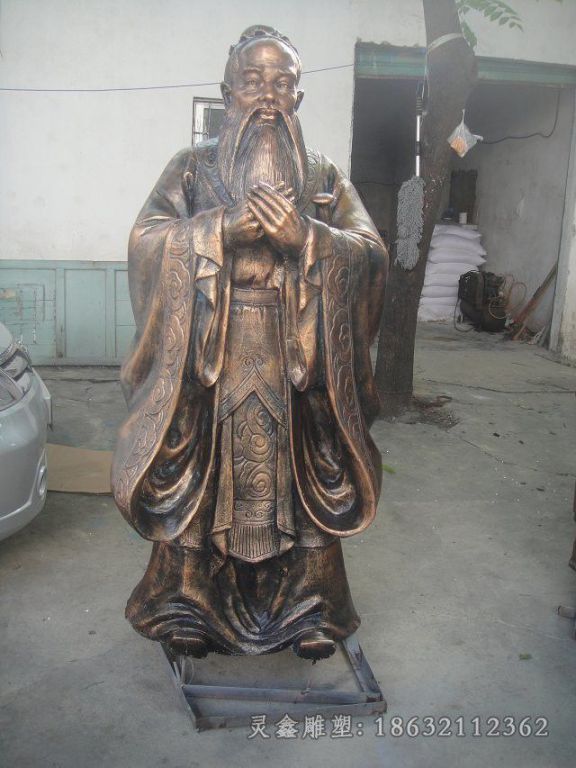名人孔子人物景观铜雕