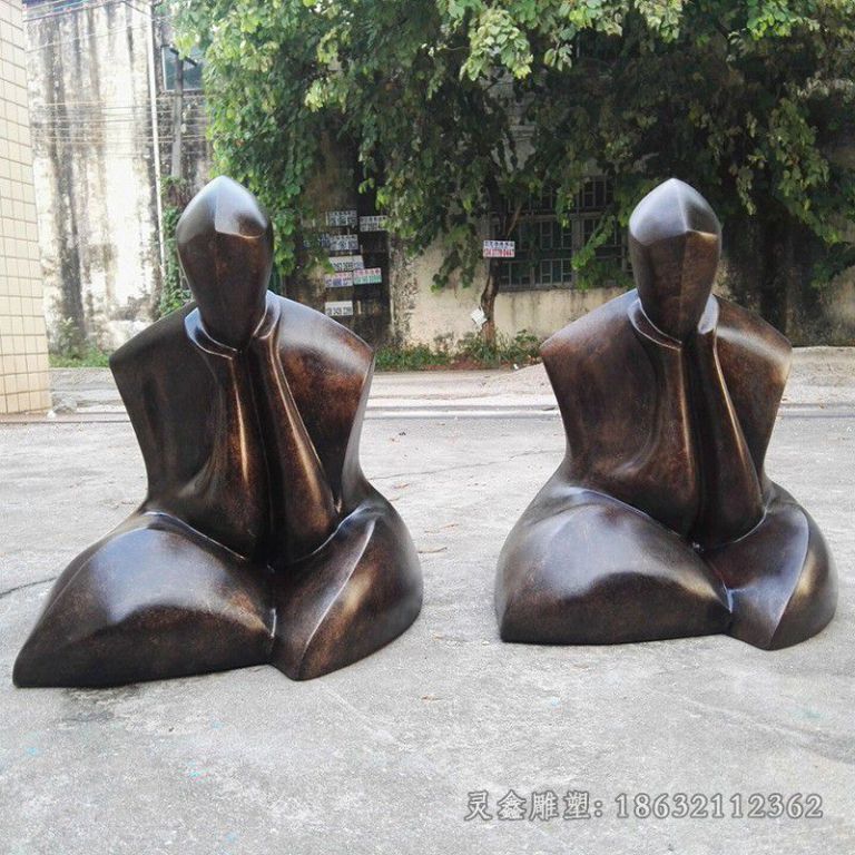 抽象人物街边标志雕塑