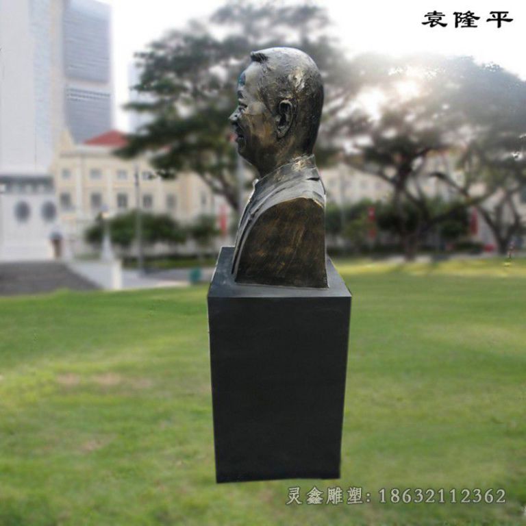 袁隆平胸像景观铜雕