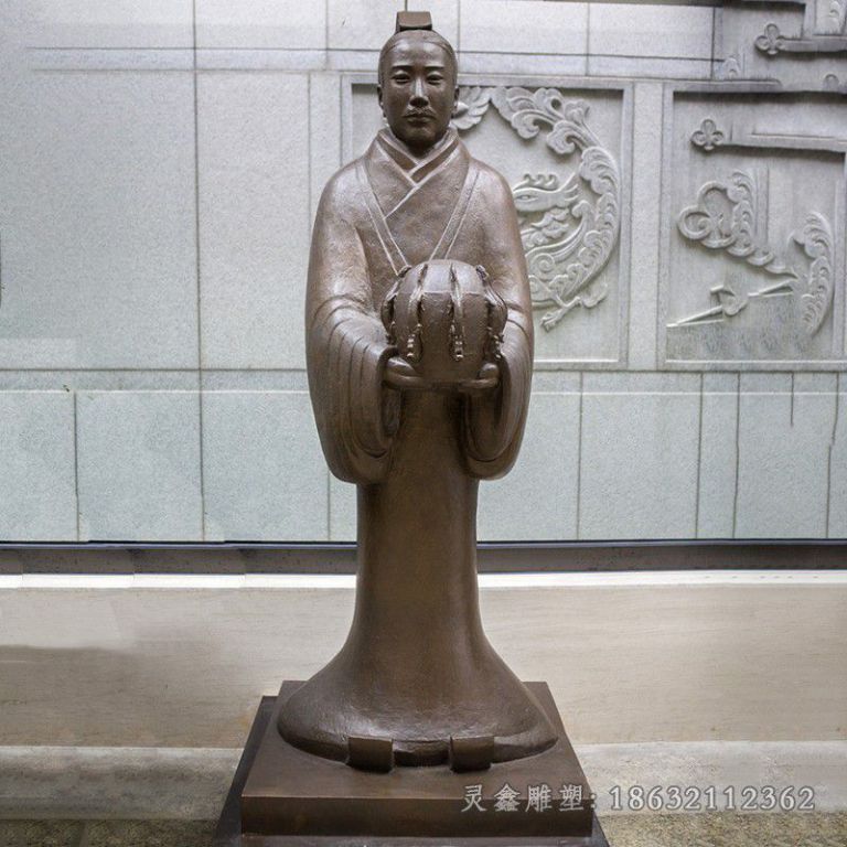 科学家张衡名人铜雕