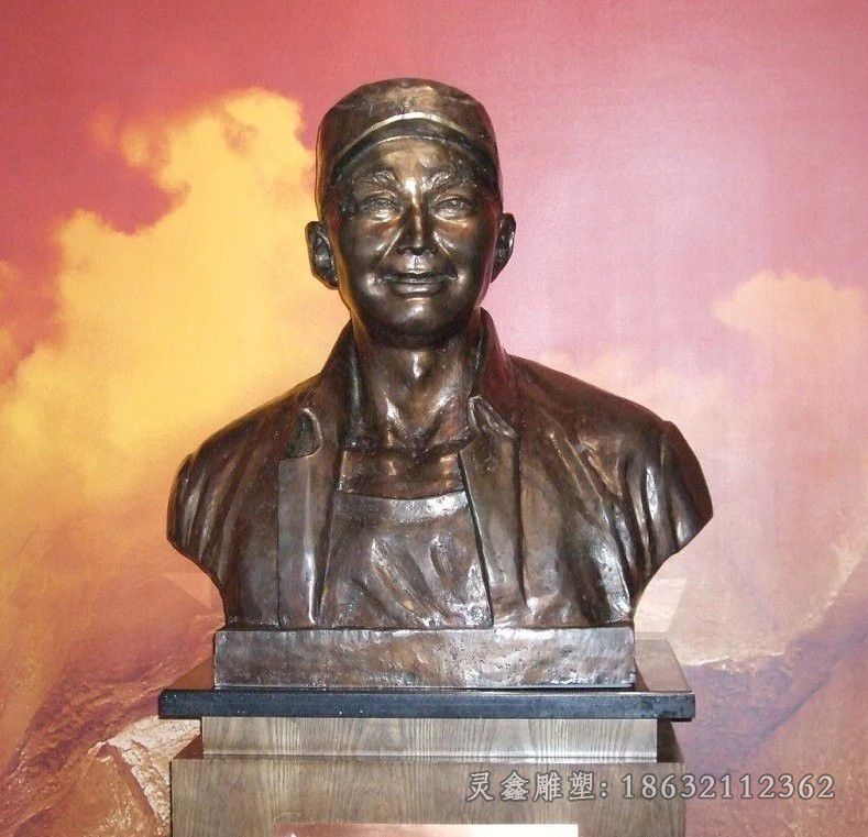 张思德胸像户外铜雕
