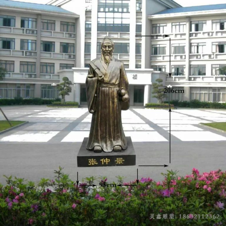 张仲景名医人物铜雕