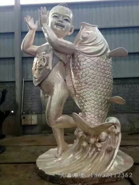 招财福娃景观铜雕