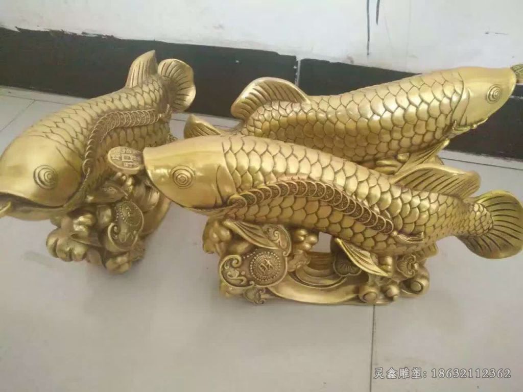招财金龙鱼景观铜雕