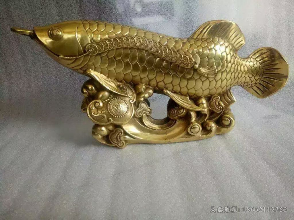 招财金龙鱼动物铜雕