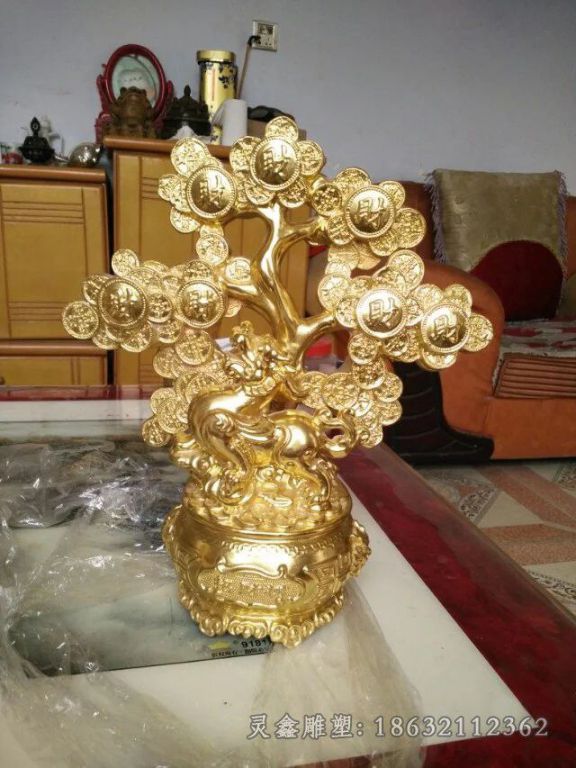 招财树抽象景观铜雕