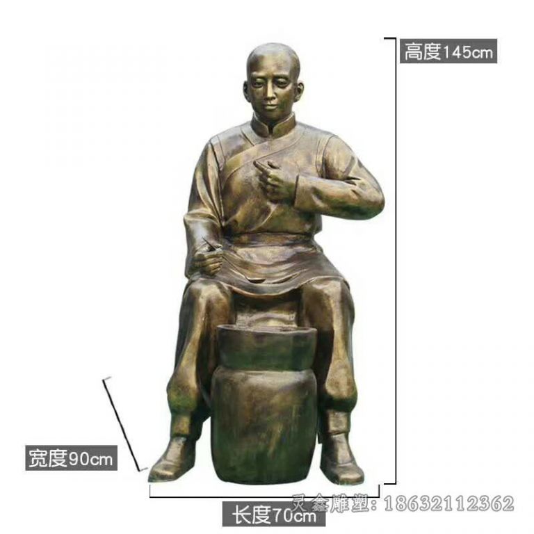 制作中药工艺流程公园铜雕