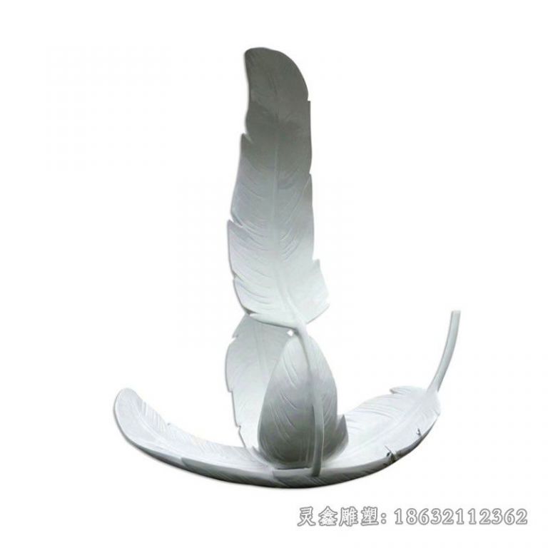 抽象羽毛不锈钢城市雕塑