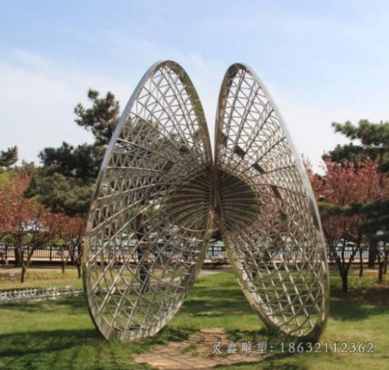 镂空不锈钢扇贝抽象雕塑