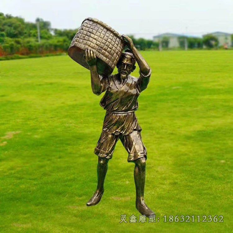 农耕文化人物公园铜雕