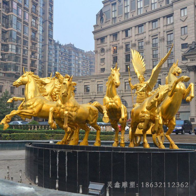 阿波罗战车抽象铜雕