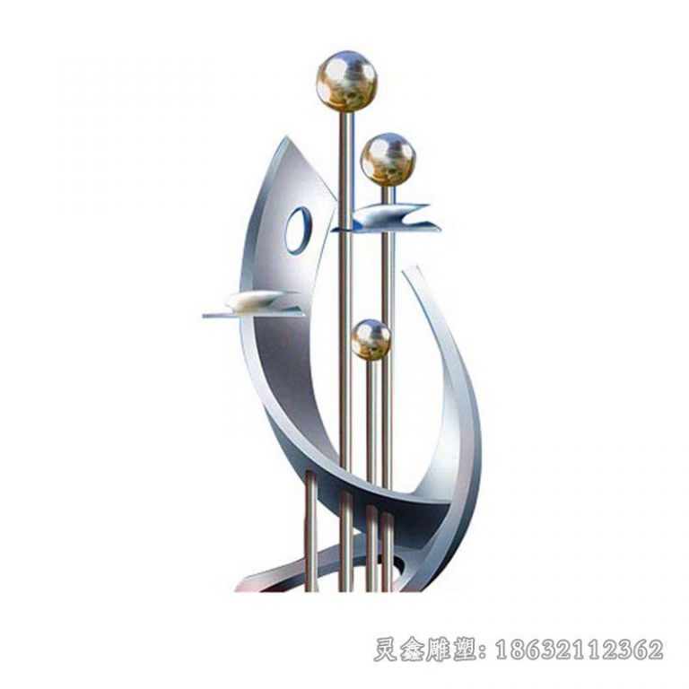 不锈钢抽象硕果镜面雕塑