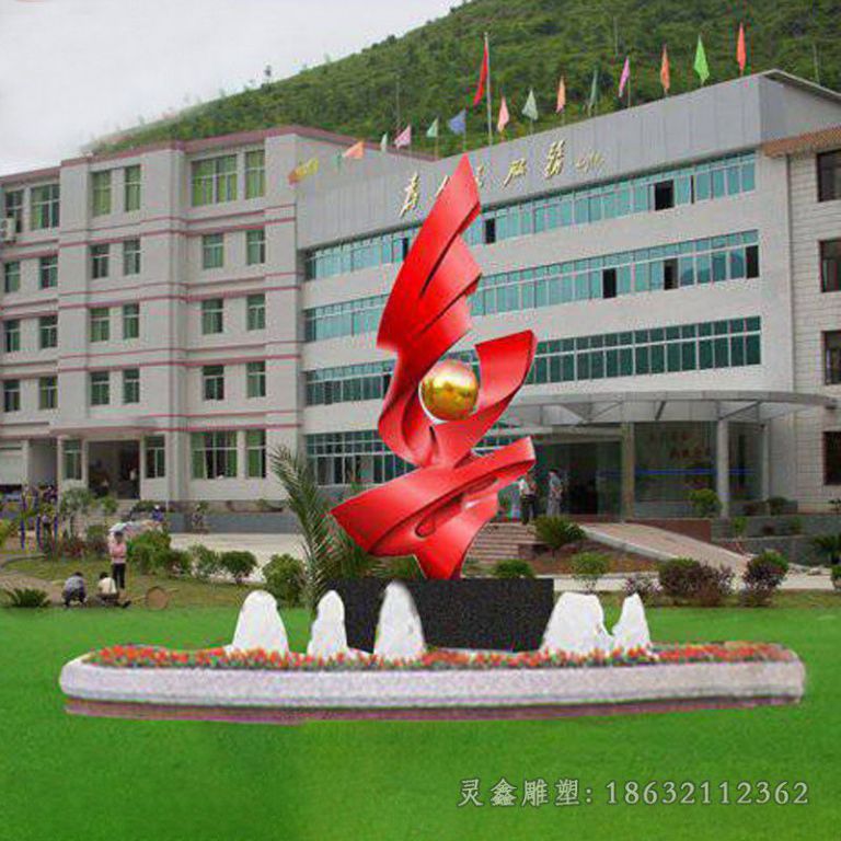 不锈钢希望彩绘景观雕塑