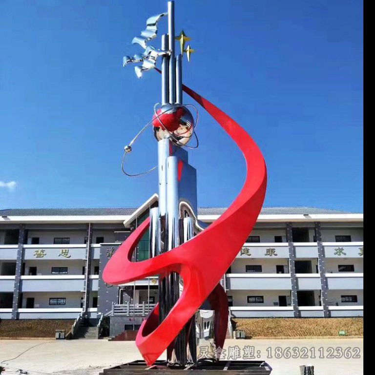 不锈钢希望之星彩绘雕塑