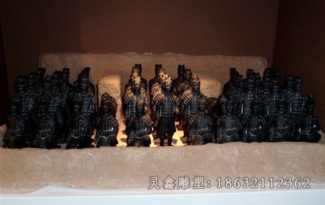 兵马俑抽象人物园林铜雕