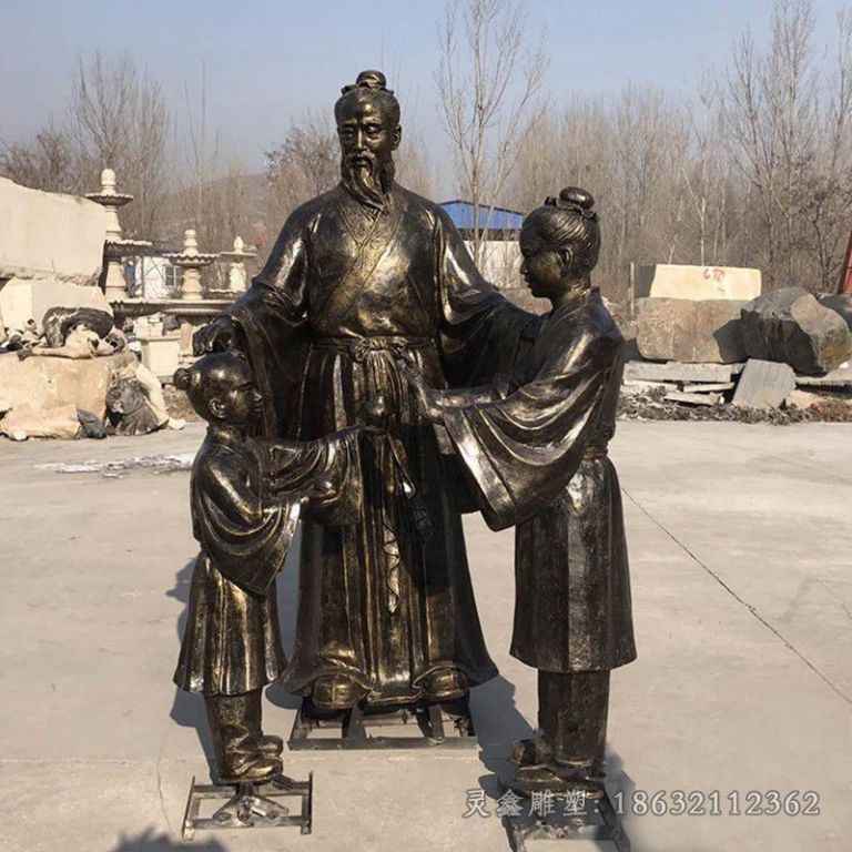 孔融让梨古代人物铜雕