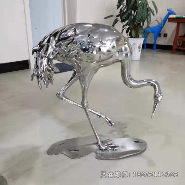 不锈钢白鹭景区景观雕塑